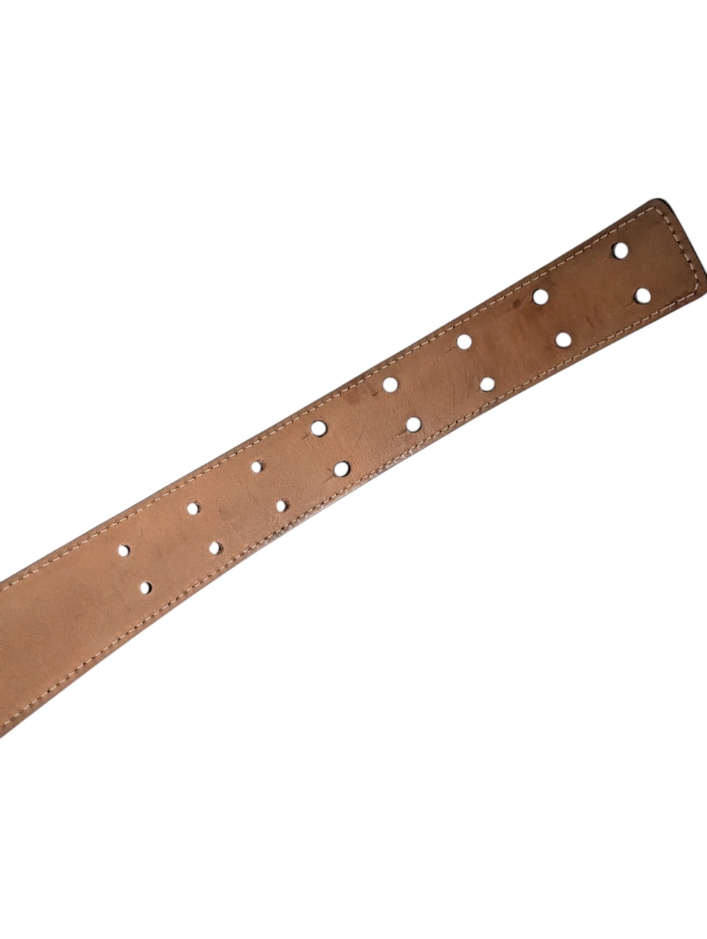 Moschino White Leather Logo Belt - Picture 11 of 11